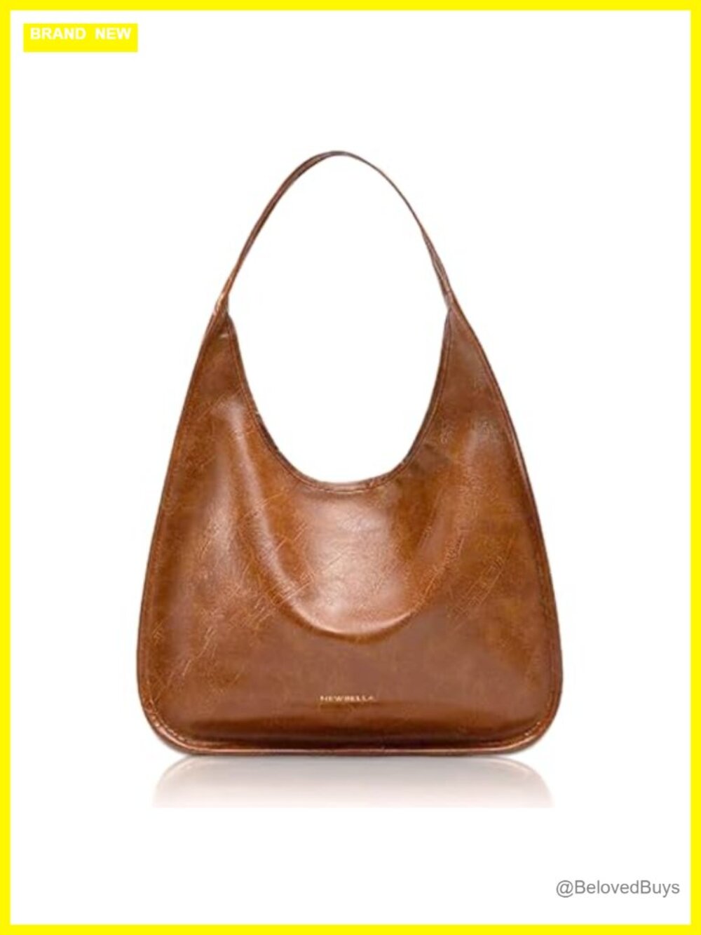 PU Leather Hobo Shoulder Bag, Spacious Tote with Detachable Pouch